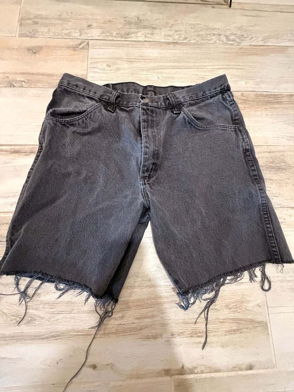 Rustler Vintage Black Denim Cut-Off Shorts